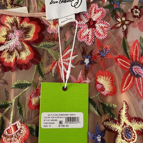 Sam Edelman Women's Sleeveless Printed Embellished Sheath Dress Size 16 NWT - Picture 10 of 15